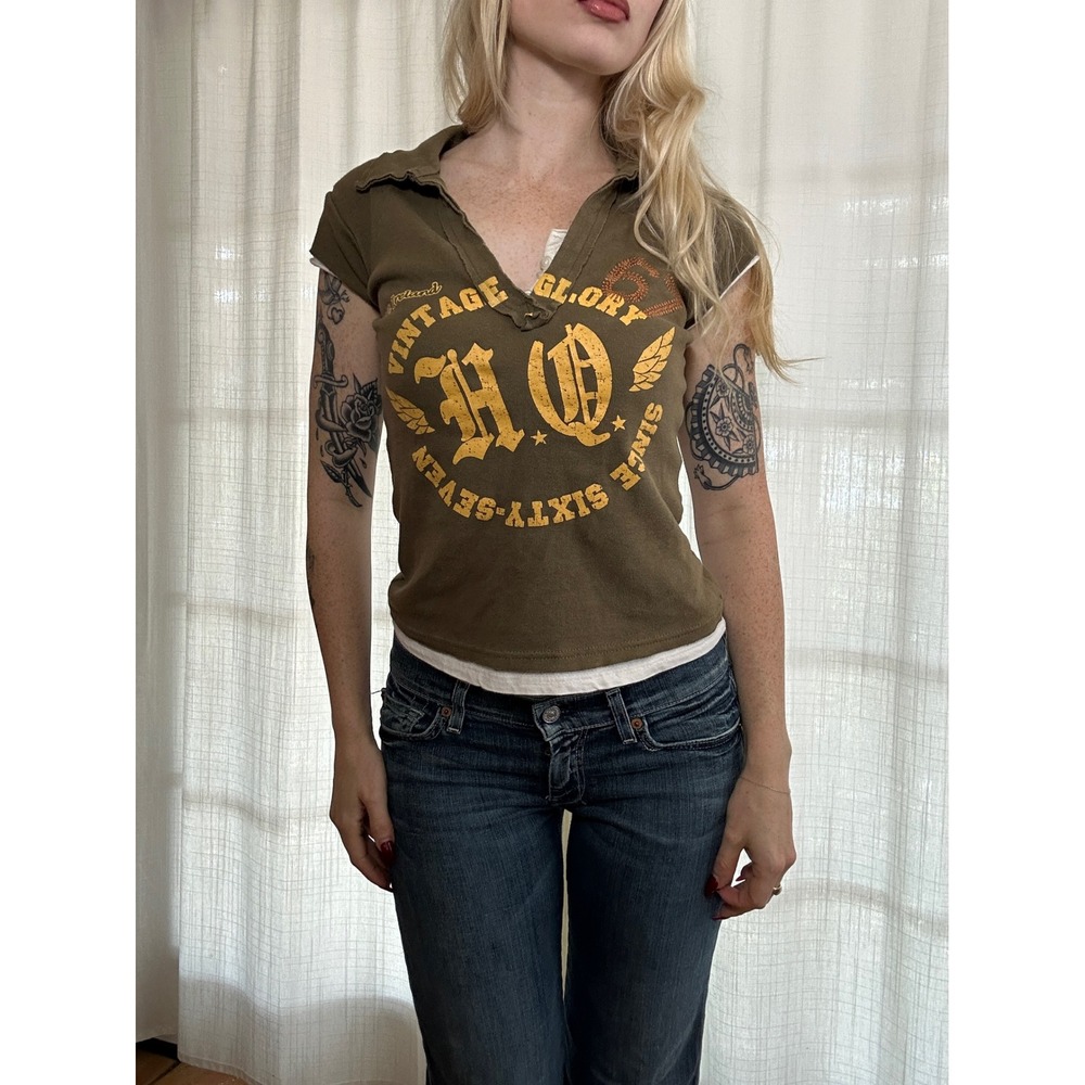 Vintage Y2K polo preppy top